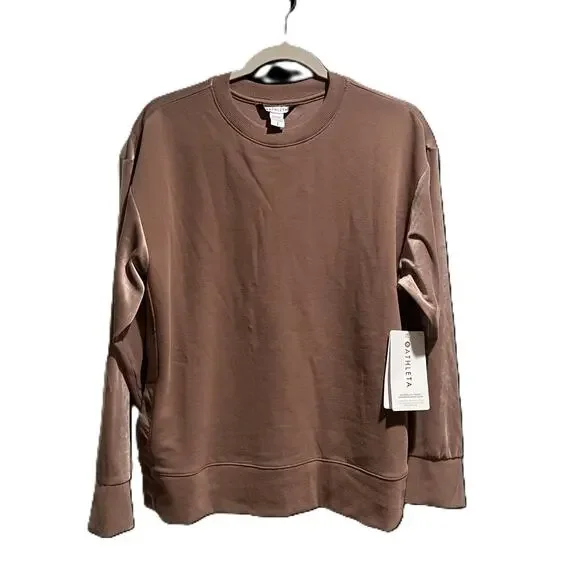Athleta Retroplush Velvet Crewneck Sweatshirt Size Small - Picture 1 of 8